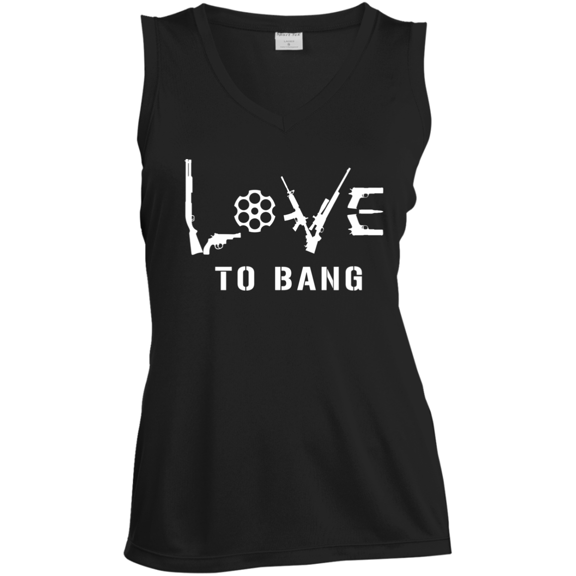 LST352 Ladies' Sleeveless V-Neck Performance Tee