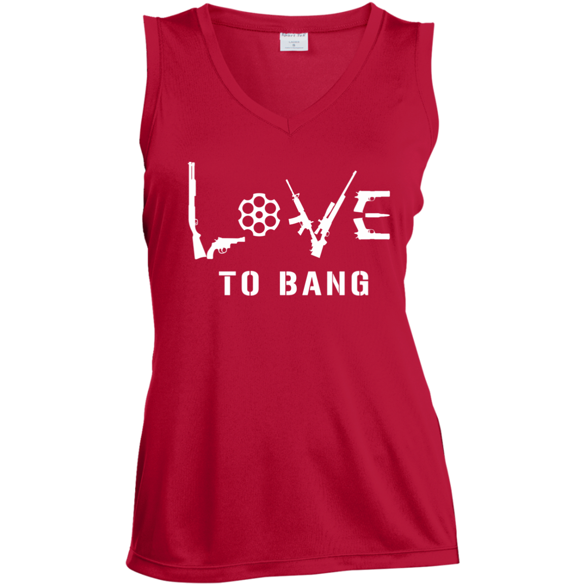 LST352 Ladies' Sleeveless V-Neck Performance Tee