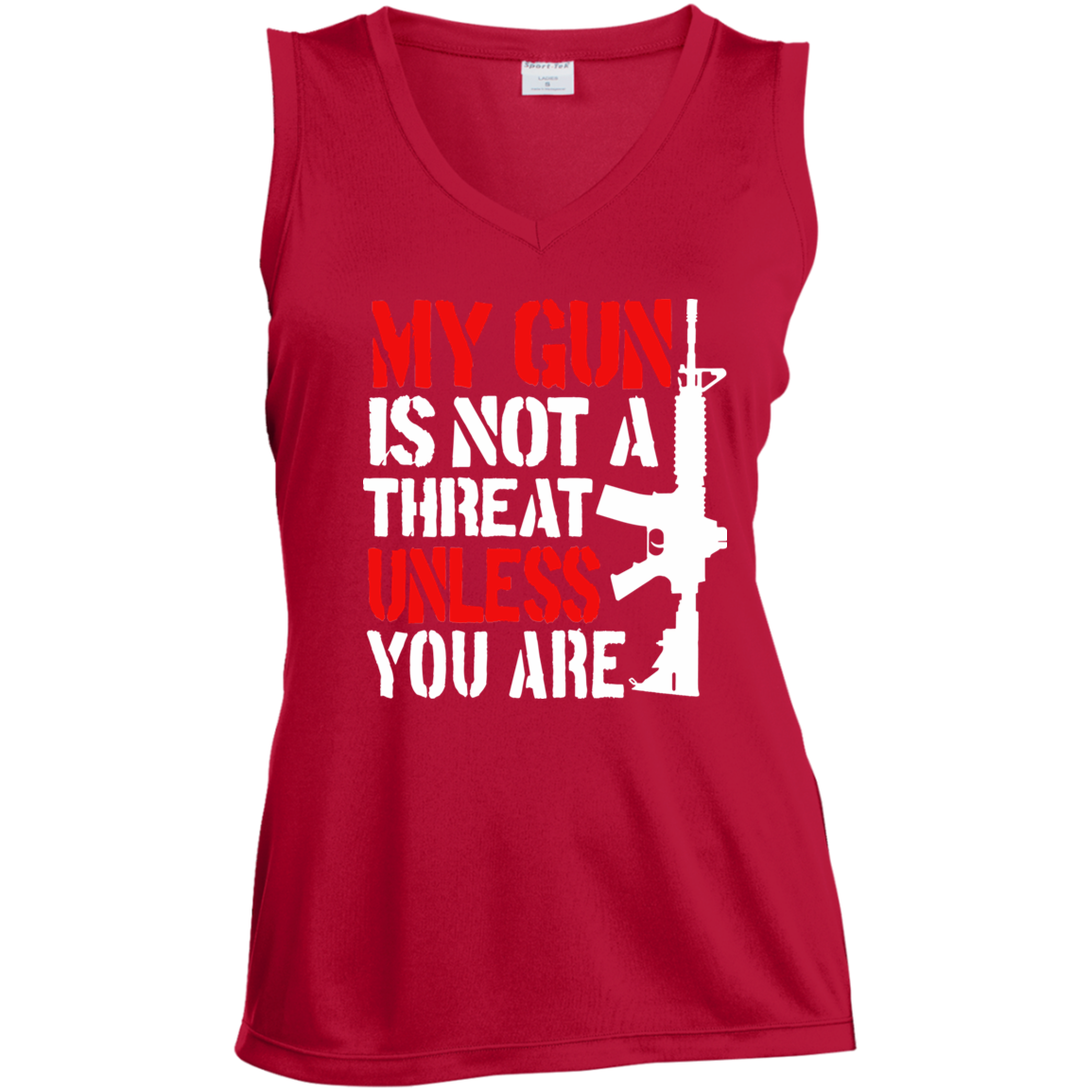 LST352 Ladies' Sleeveless V-Neck Performance Tee