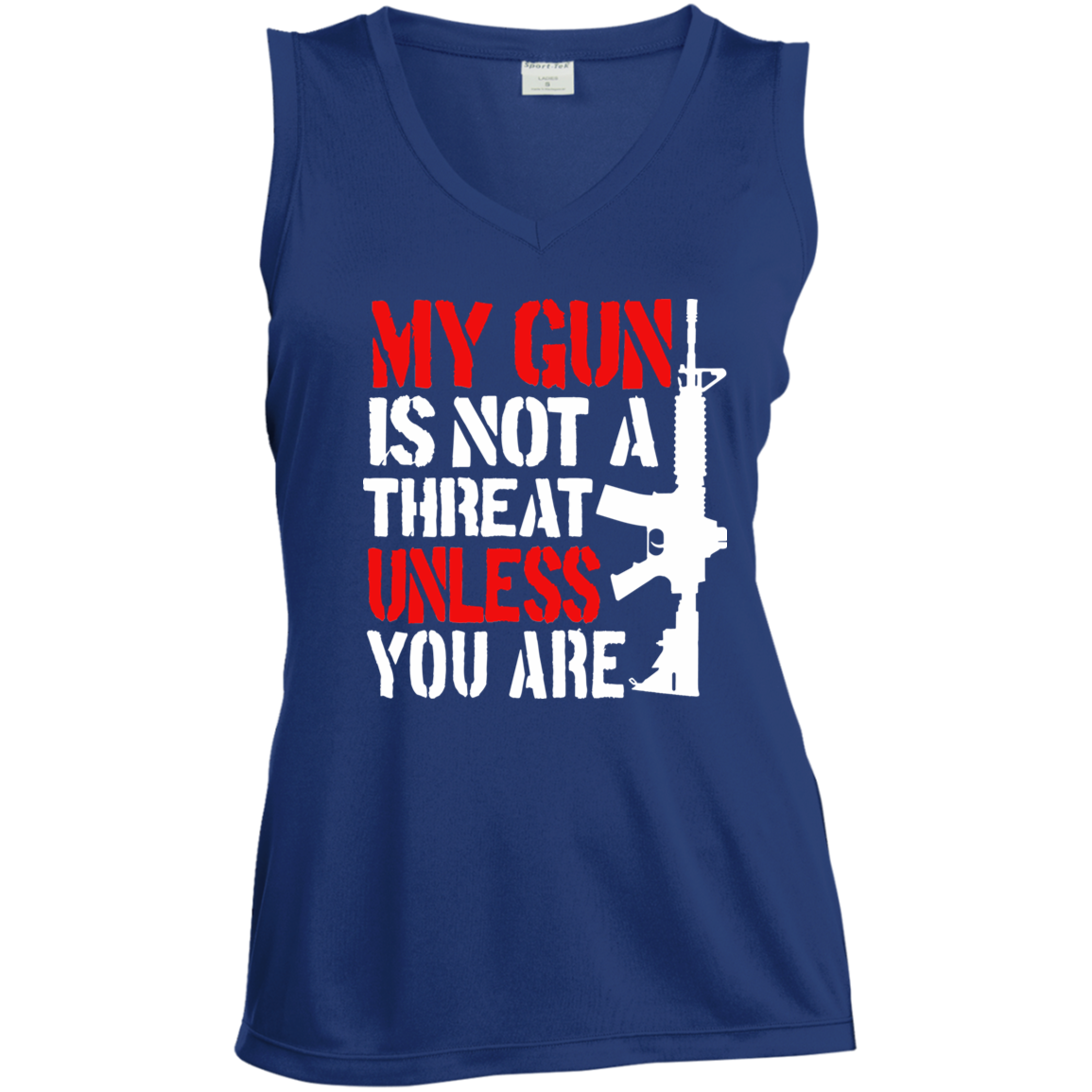 LST352 Ladies' Sleeveless V-Neck Performance Tee