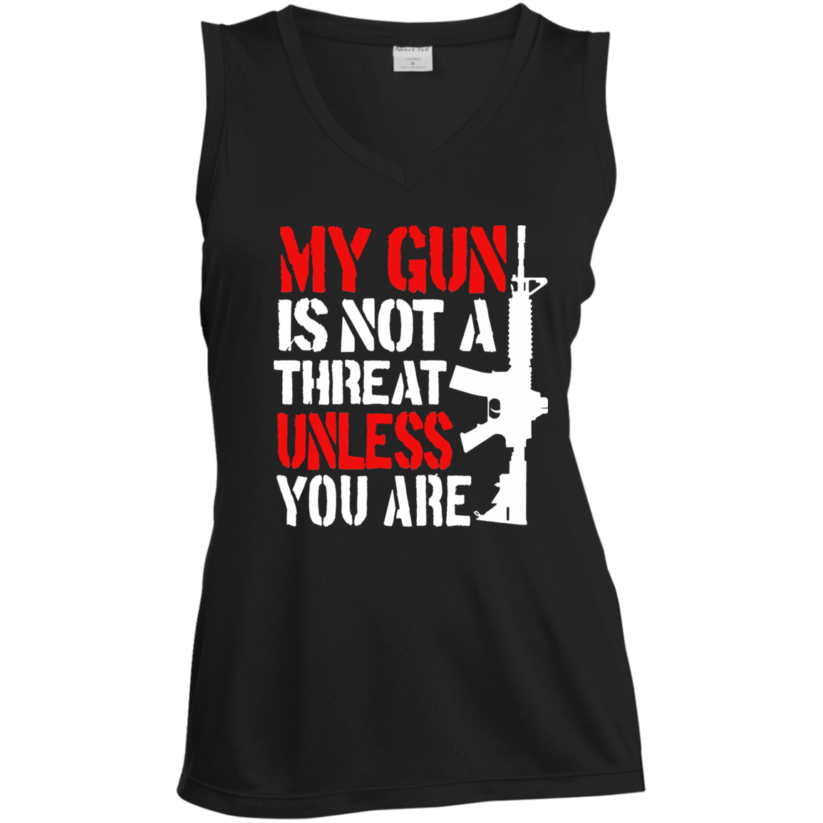 LST352 Ladies' Sleeveless V-Neck Performance Tee