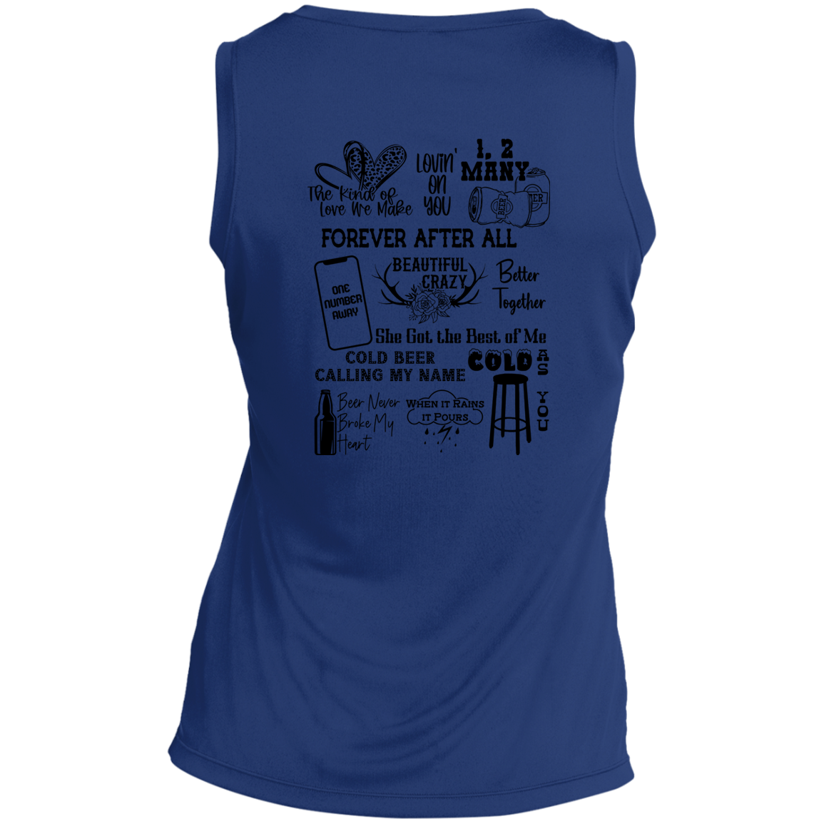 LST352 Ladies' Sleeveless V-Neck Performance Tee