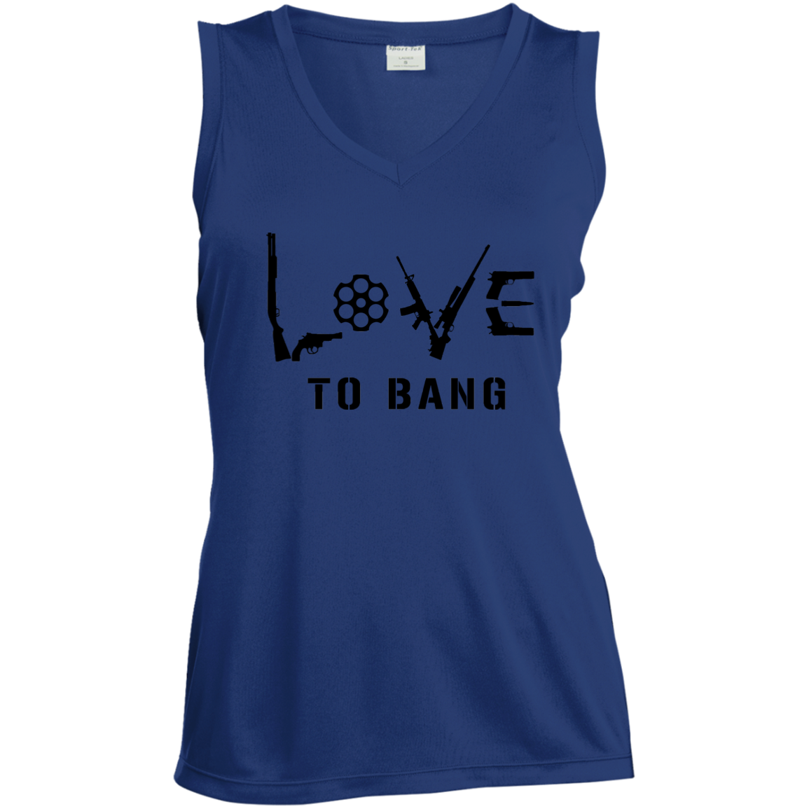 LST352 Ladies' Sleeveless V-Neck Performance Tee