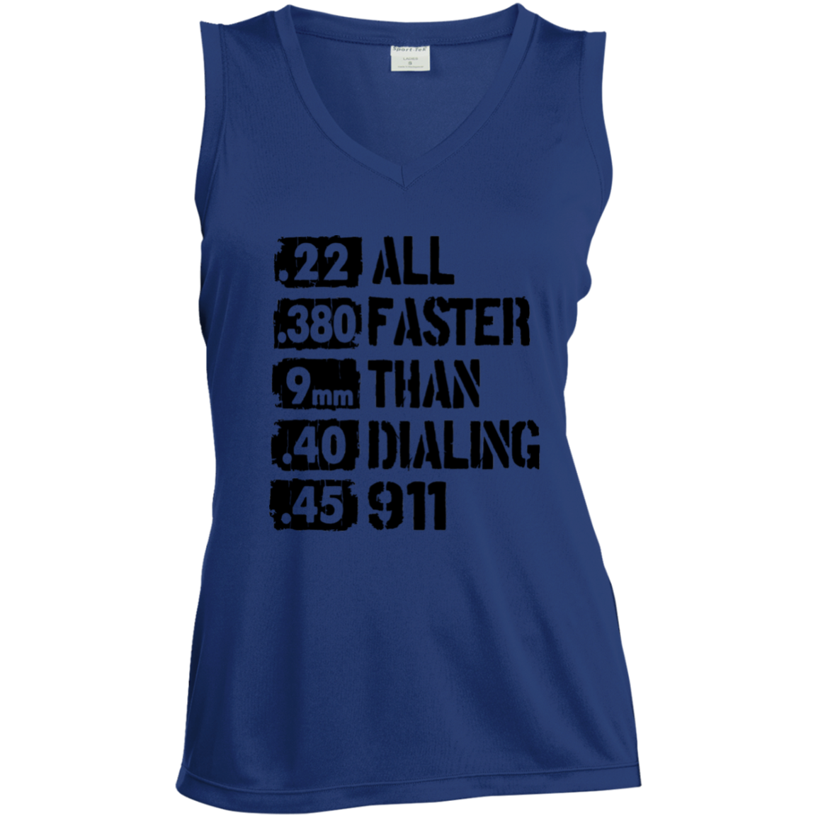 LST352 Ladies' Sleeveless V-Neck Performance Tee