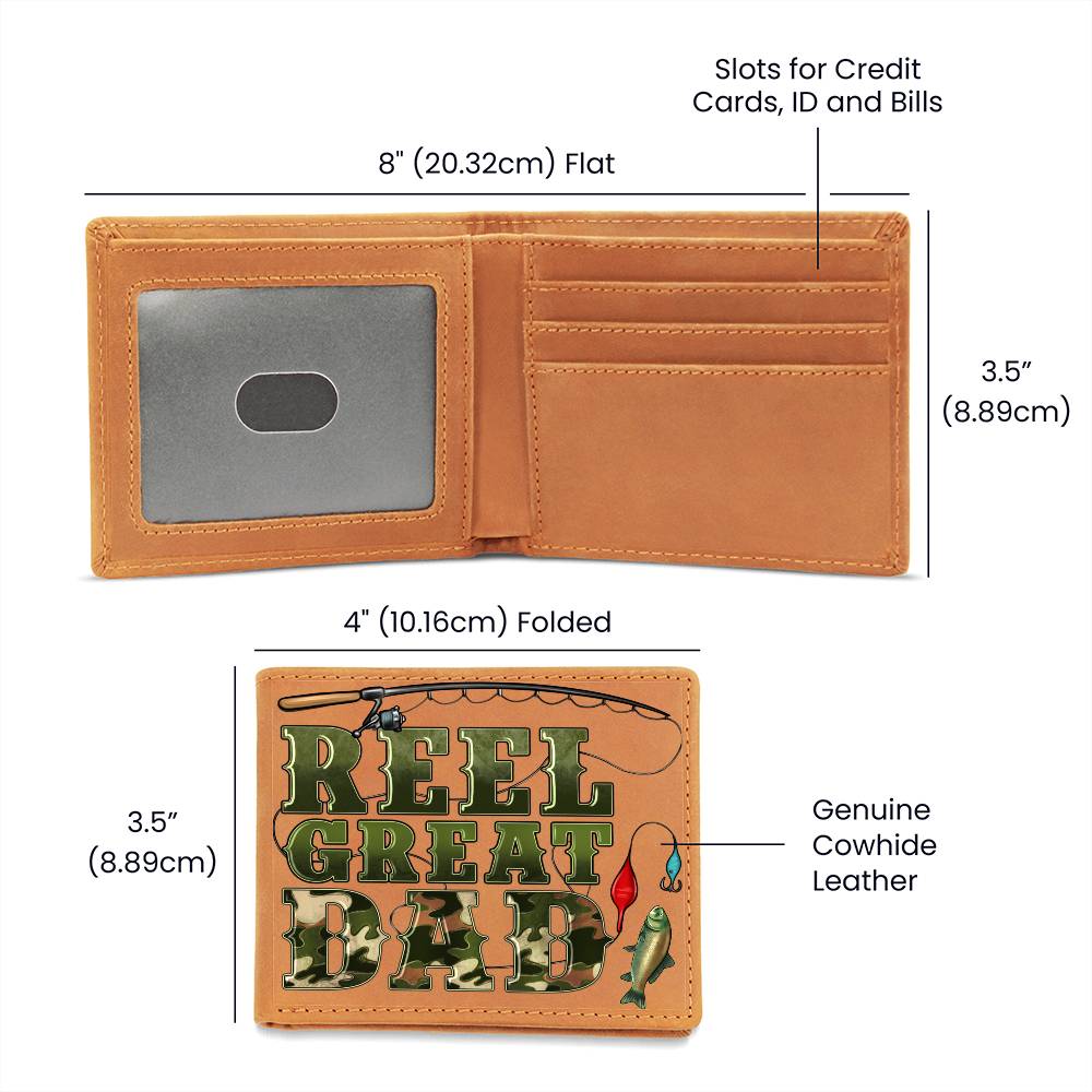Reel Great Dad-Graphic Leather Wallet