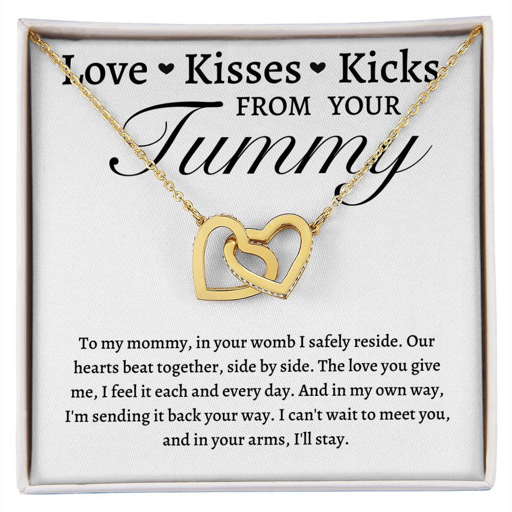 To My Mom-Interlock Heart Necklace