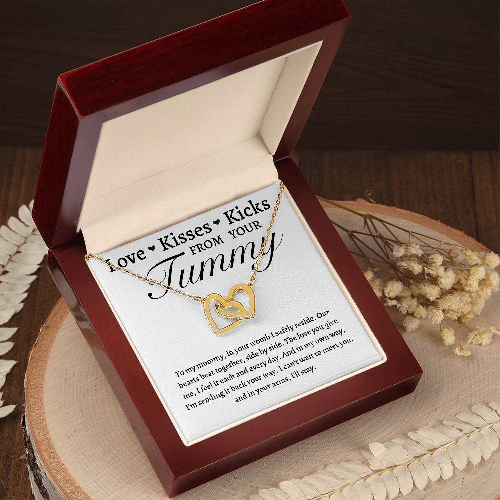 To My Mom-Interlock Heart Necklace