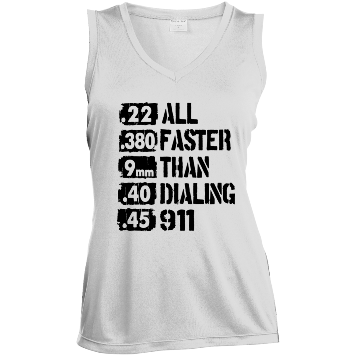 LST352 Ladies' Sleeveless V-Neck Performance Tee