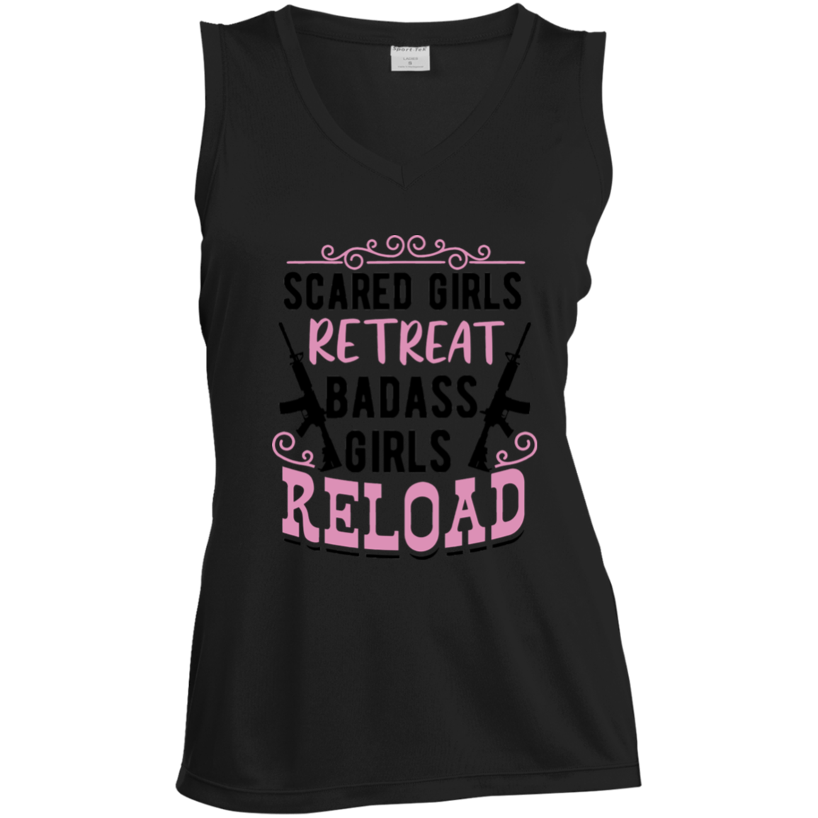 LST352 Ladies' Sleeveless V-Neck Performance Tee