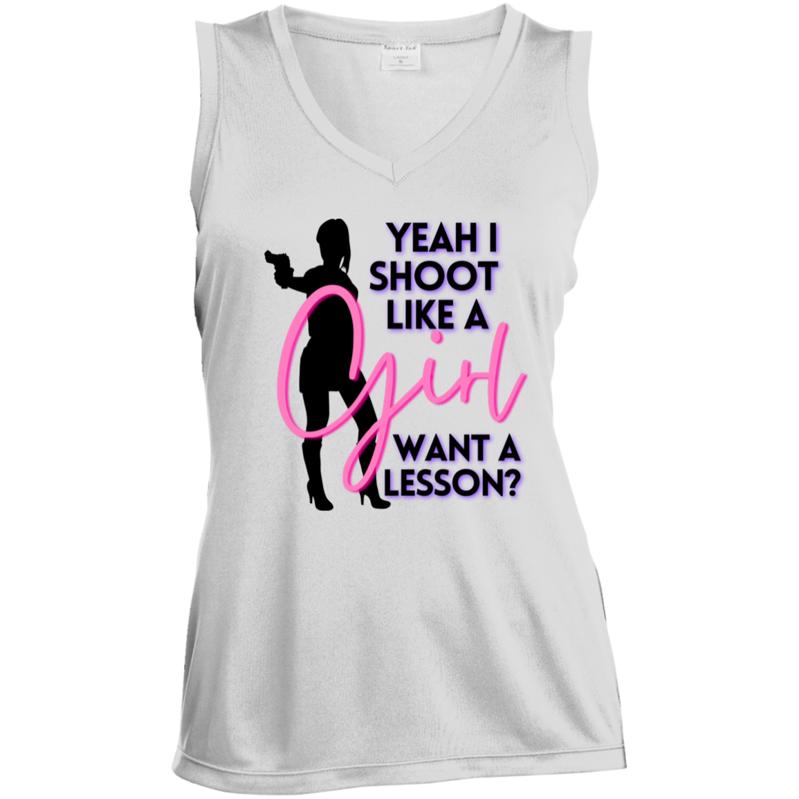 LST352 Ladies' Sleeveless V-Neck Performance Tee