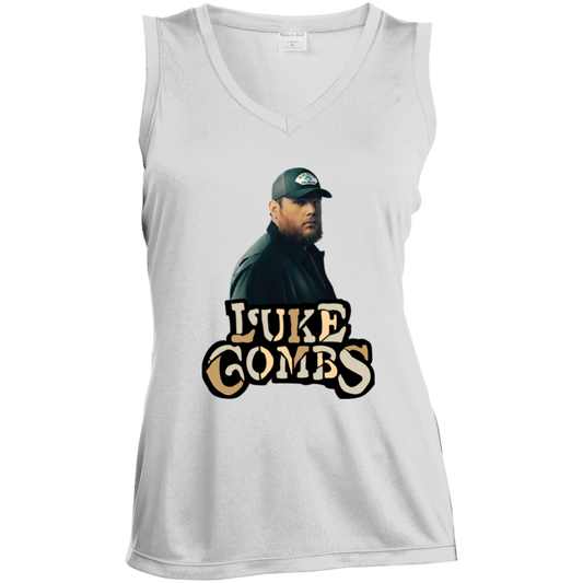 LST352 Ladies' Sleeveless V-Neck Performance Tee