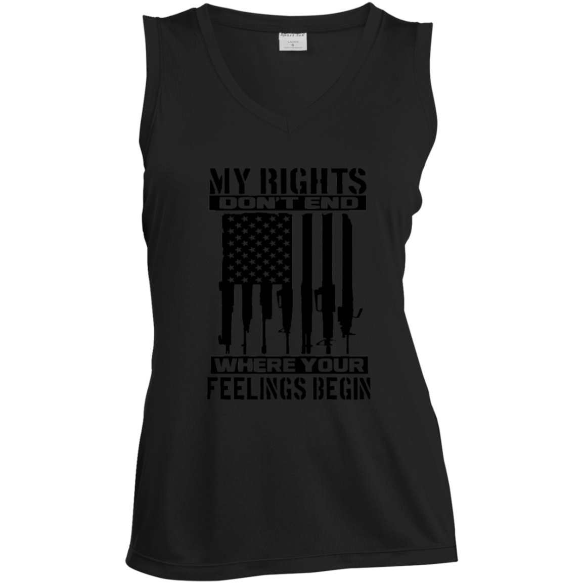 LST352 Ladies' Sleeveless V-Neck Performance Tee