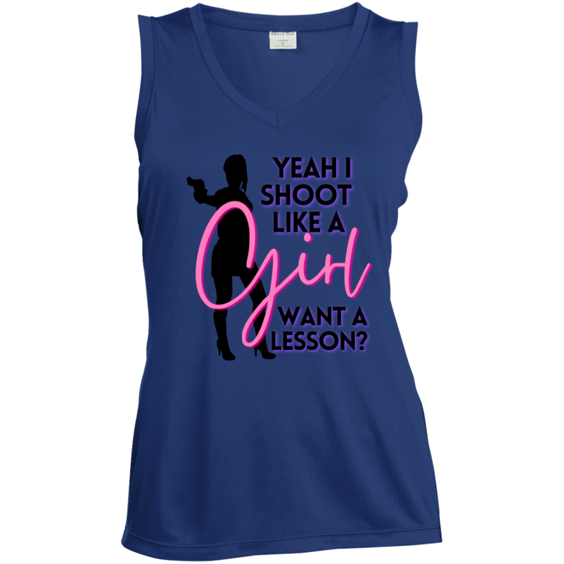 LST352 Ladies' Sleeveless V-Neck Performance Tee