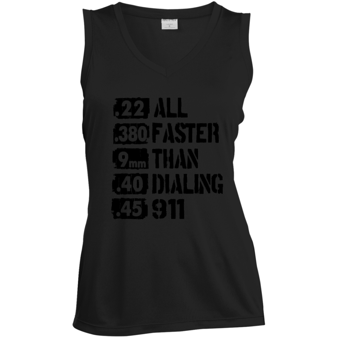 LST352 Ladies' Sleeveless V-Neck Performance Tee