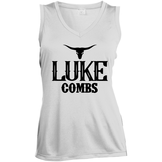 LST352 Ladies' Sleeveless V-Neck Performance Tee