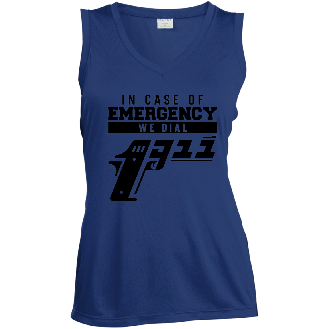 LST352 Ladies' Sleeveless V-Neck Performance Tee