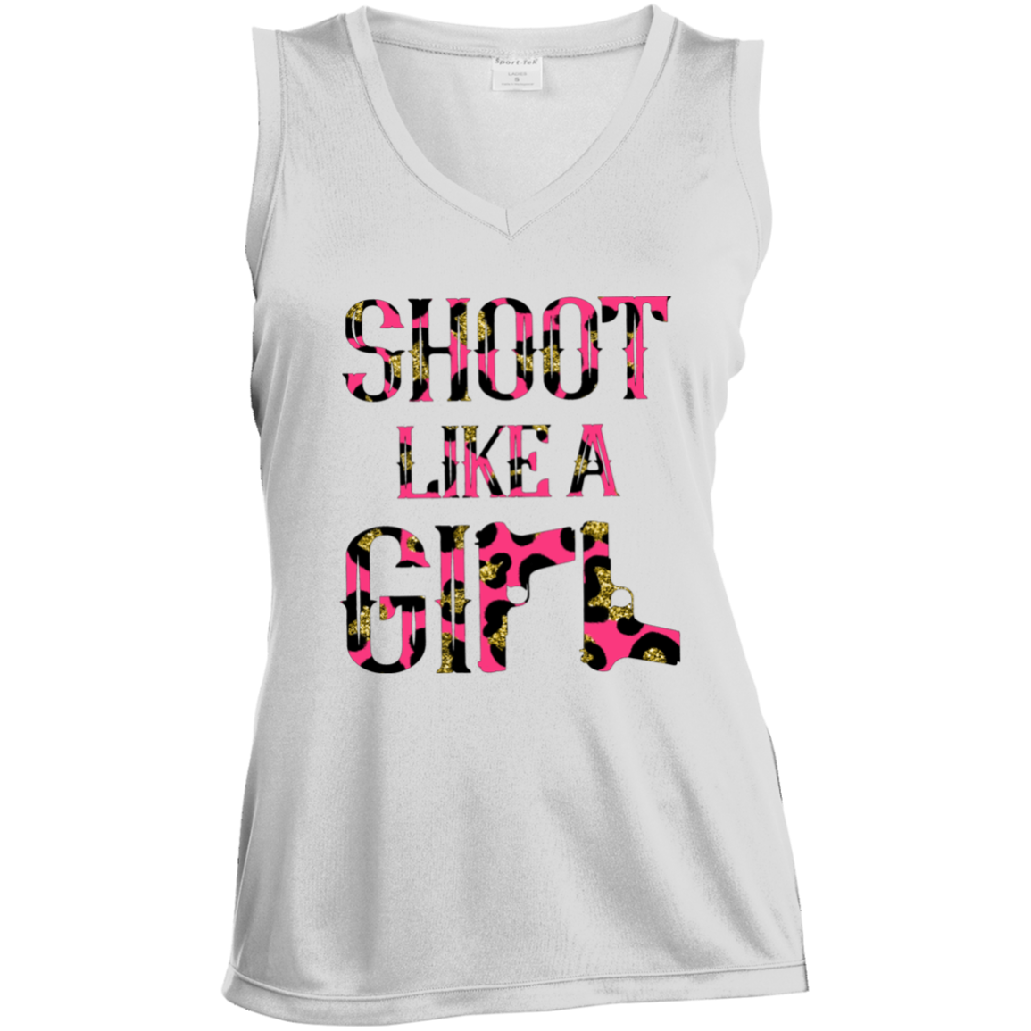 LST352 Ladies' Sleeveless V-Neck Performance Tee