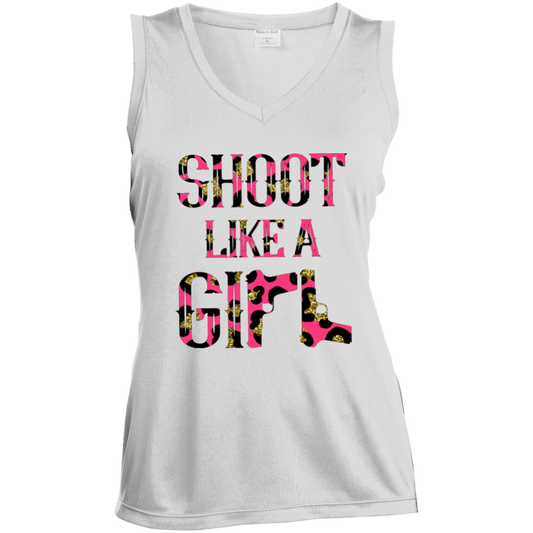 LST352 Ladies' Sleeveless V-Neck Performance Tee