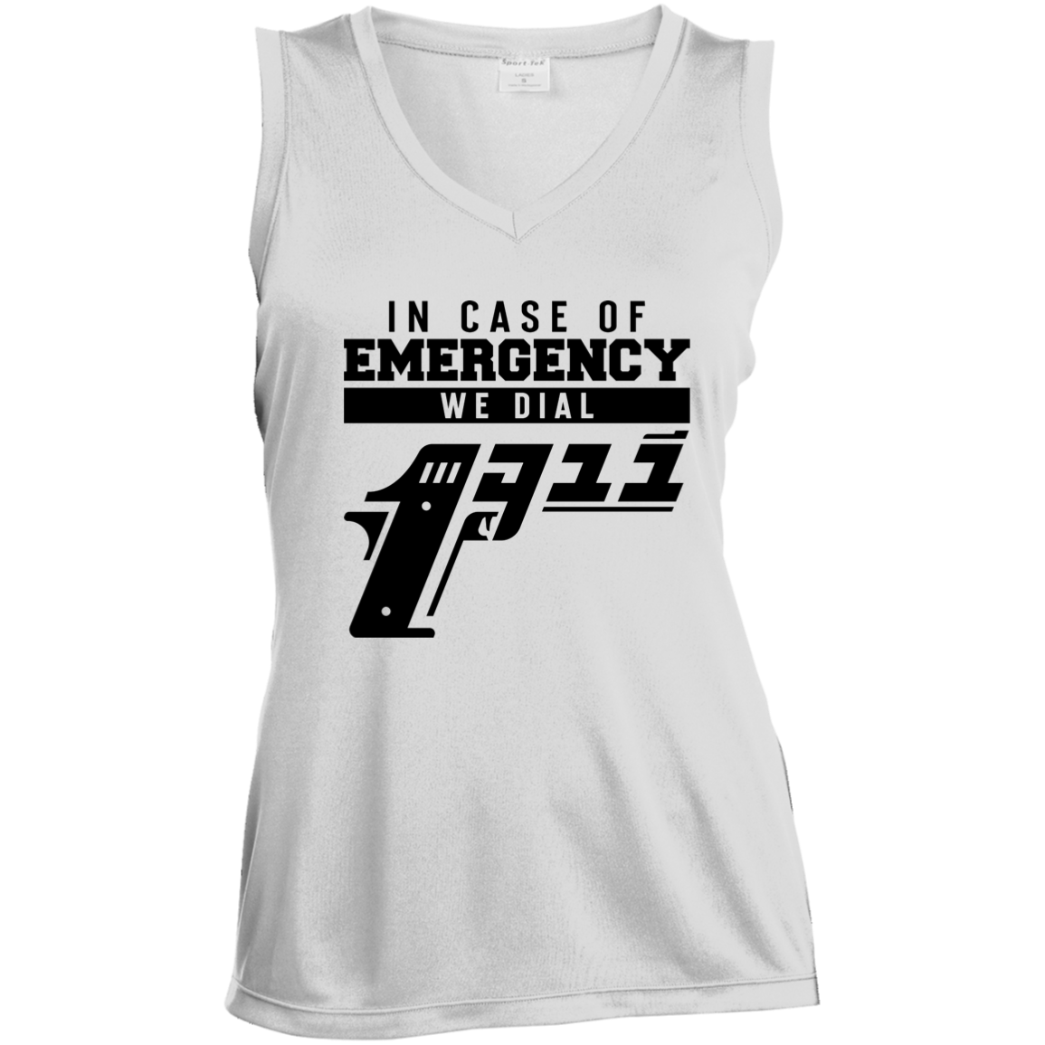 LST352 Ladies' Sleeveless V-Neck Performance Tee