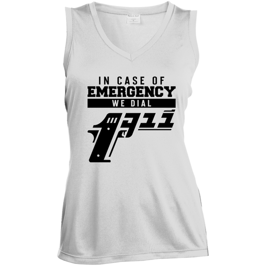 LST352 Ladies' Sleeveless V-Neck Performance Tee