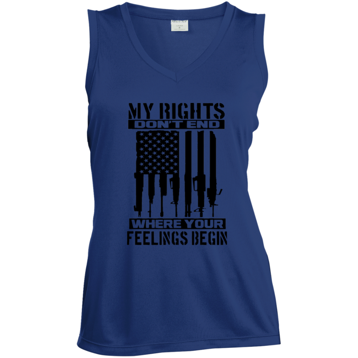 LST352 Ladies' Sleeveless V-Neck Performance Tee