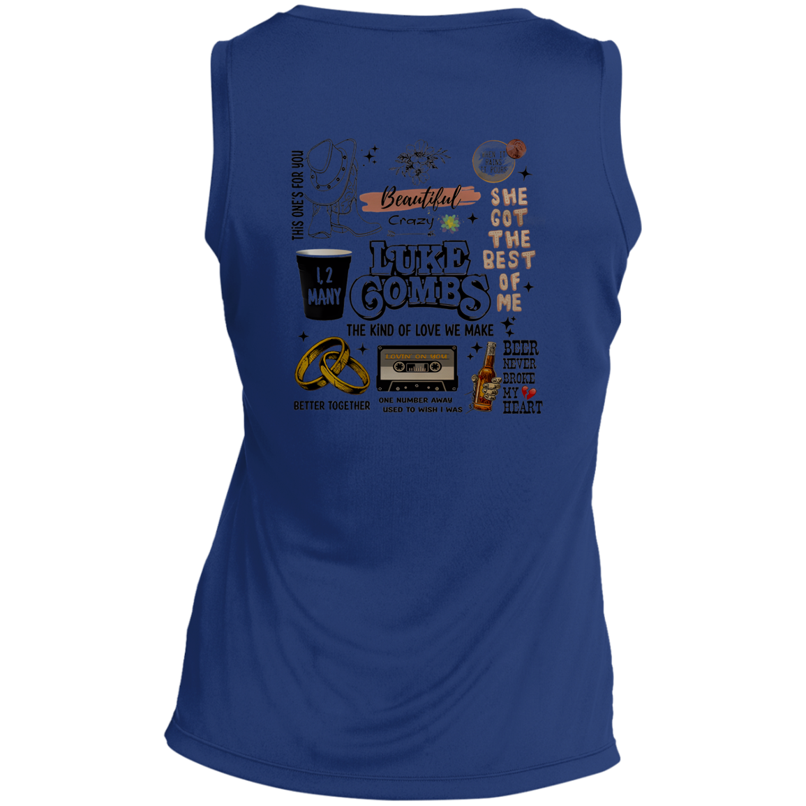 LST352 Ladies' Sleeveless V-Neck Performance Tee