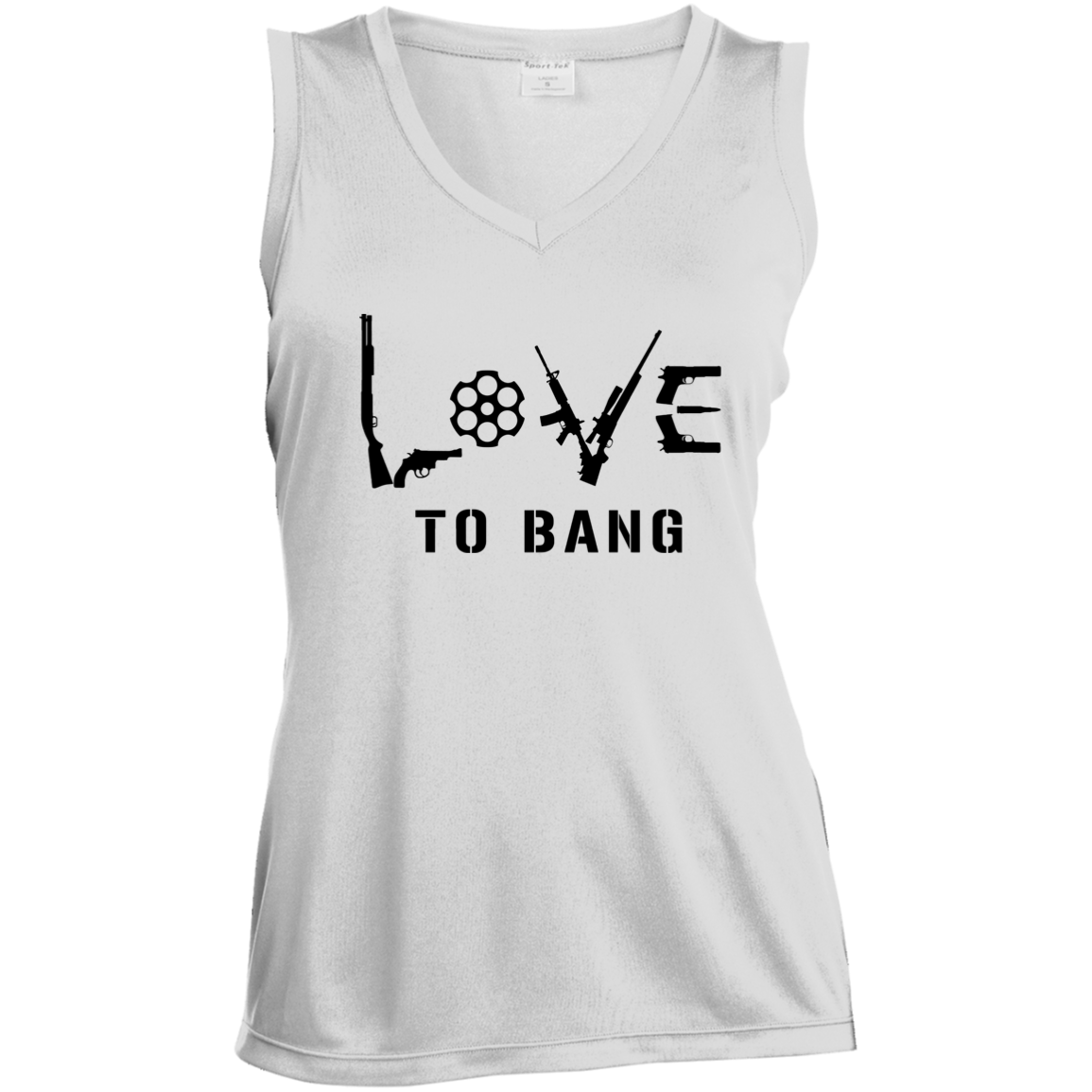 LST352 Ladies' Sleeveless V-Neck Performance Tee