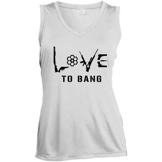 LST352 Ladies' Sleeveless V-Neck Performance Tee