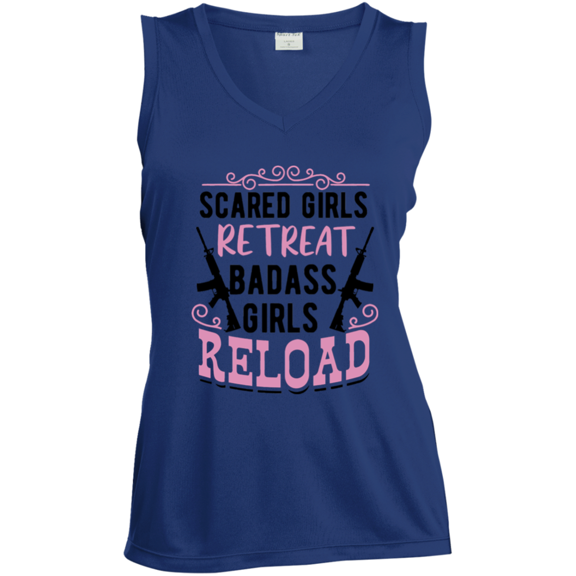 LST352 Ladies' Sleeveless V-Neck Performance Tee