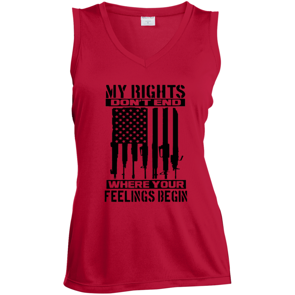 LST352 Ladies' Sleeveless V-Neck Performance Tee