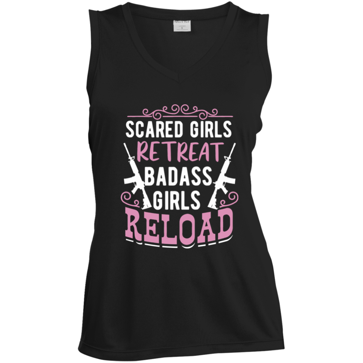 LST352 Ladies' Sleeveless V-Neck Performance Tee