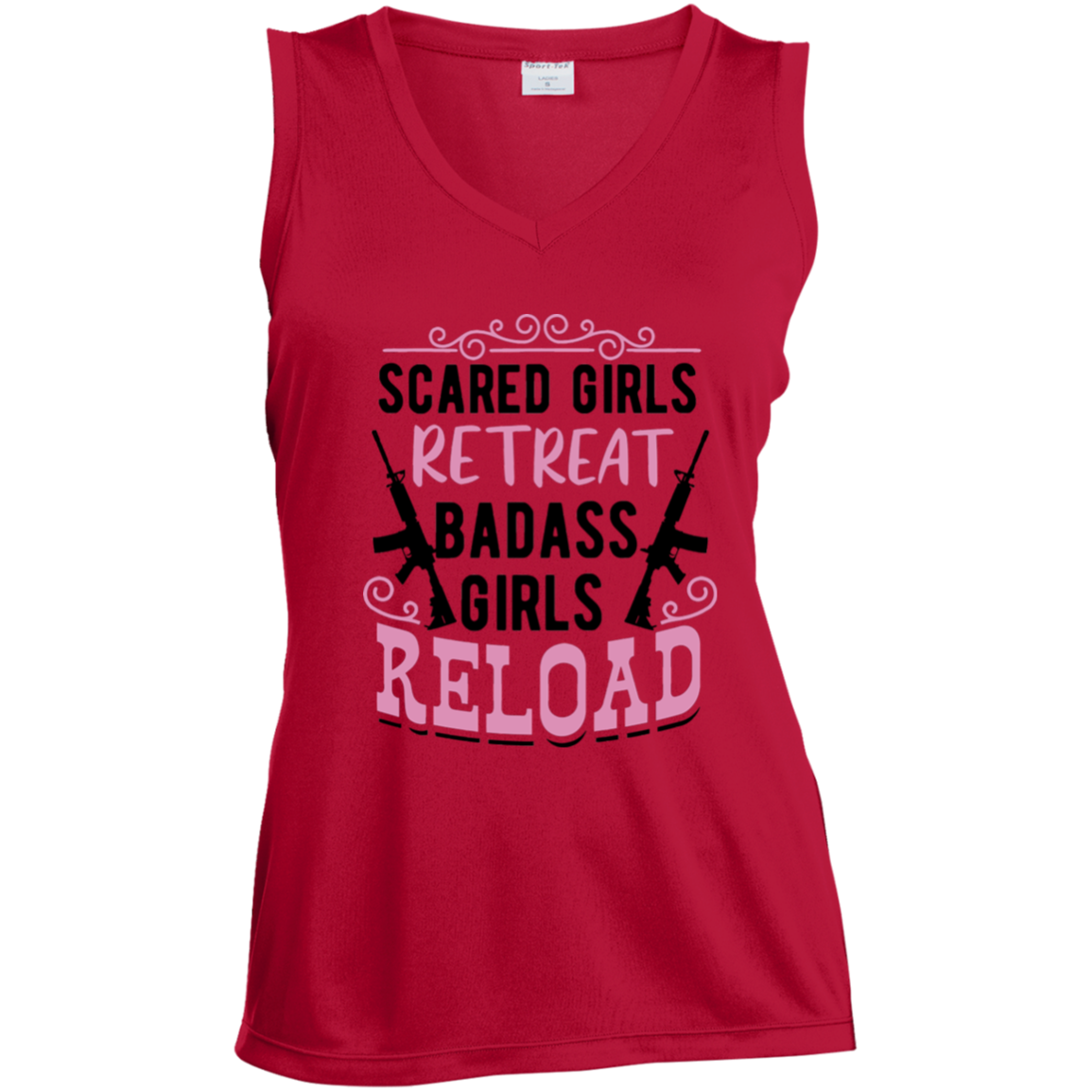 LST352 Ladies' Sleeveless V-Neck Performance Tee