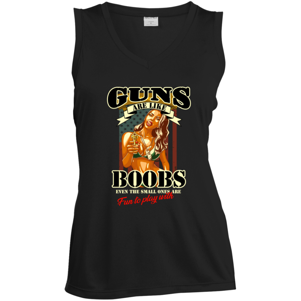 LST352 Ladies' Sleeveless V-Neck Performance Tee