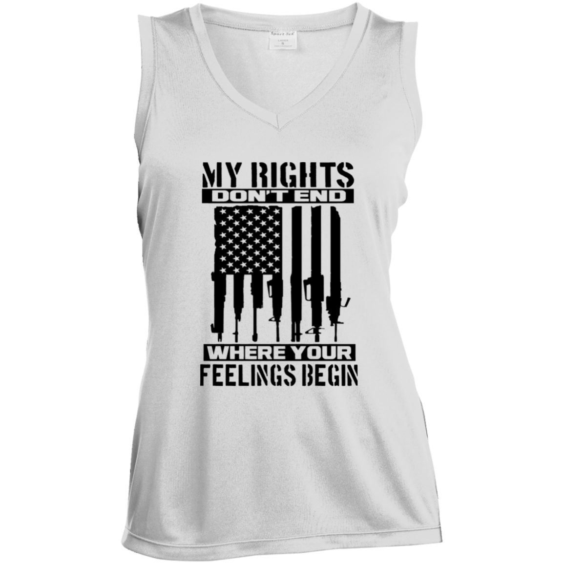 LST352 Ladies' Sleeveless V-Neck Performance Tee