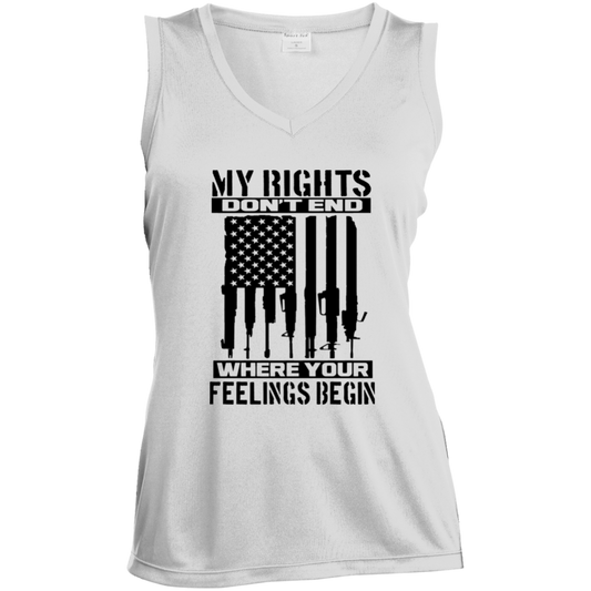 LST352 Ladies' Sleeveless V-Neck Performance Tee