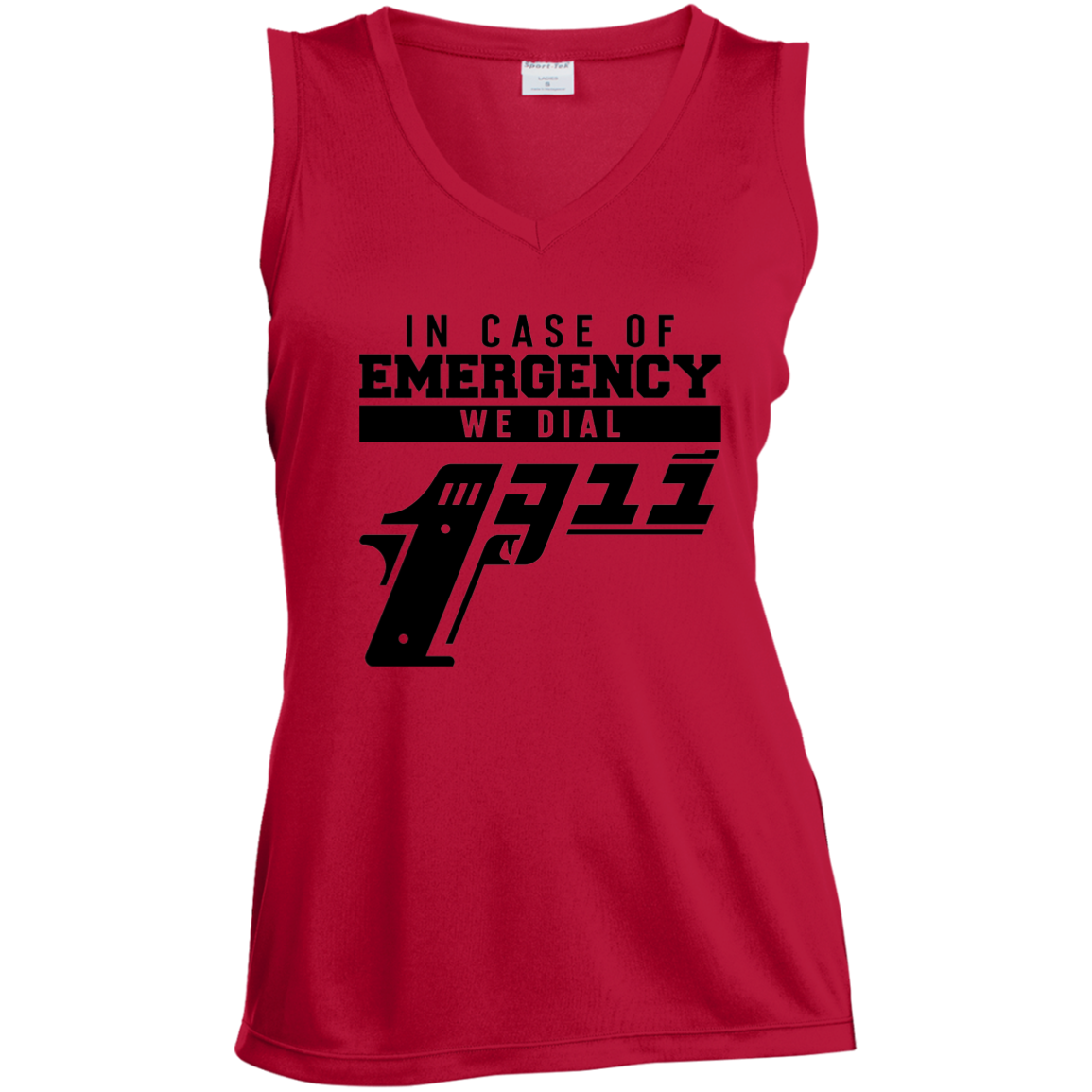 LST352 Ladies' Sleeveless V-Neck Performance Tee