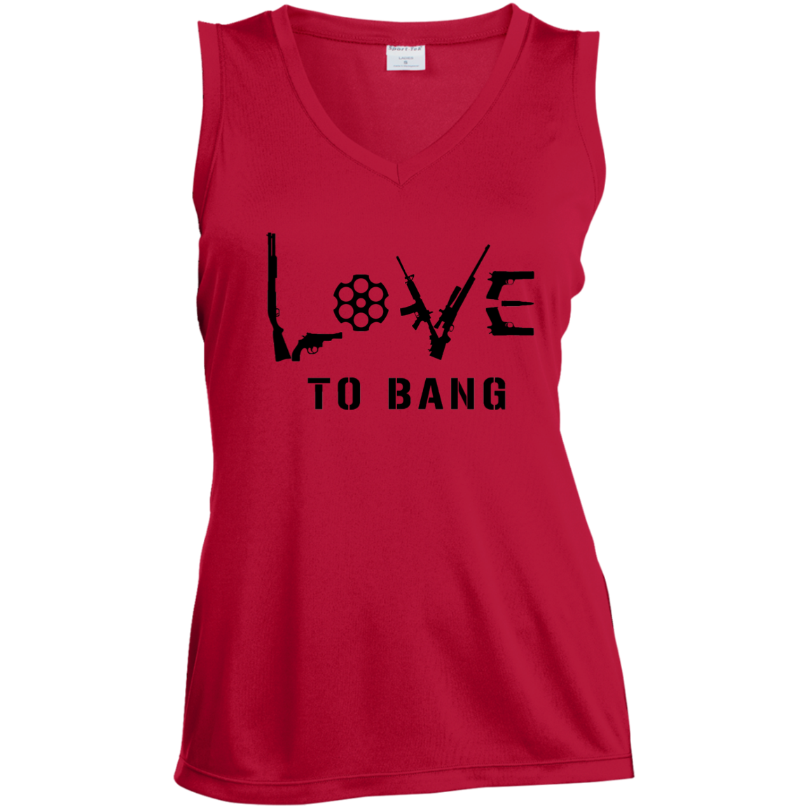 LST352 Ladies' Sleeveless V-Neck Performance Tee