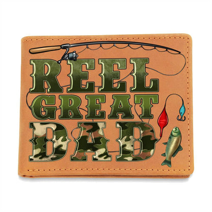 Reel Great Dad-Graphic Leather Wallet