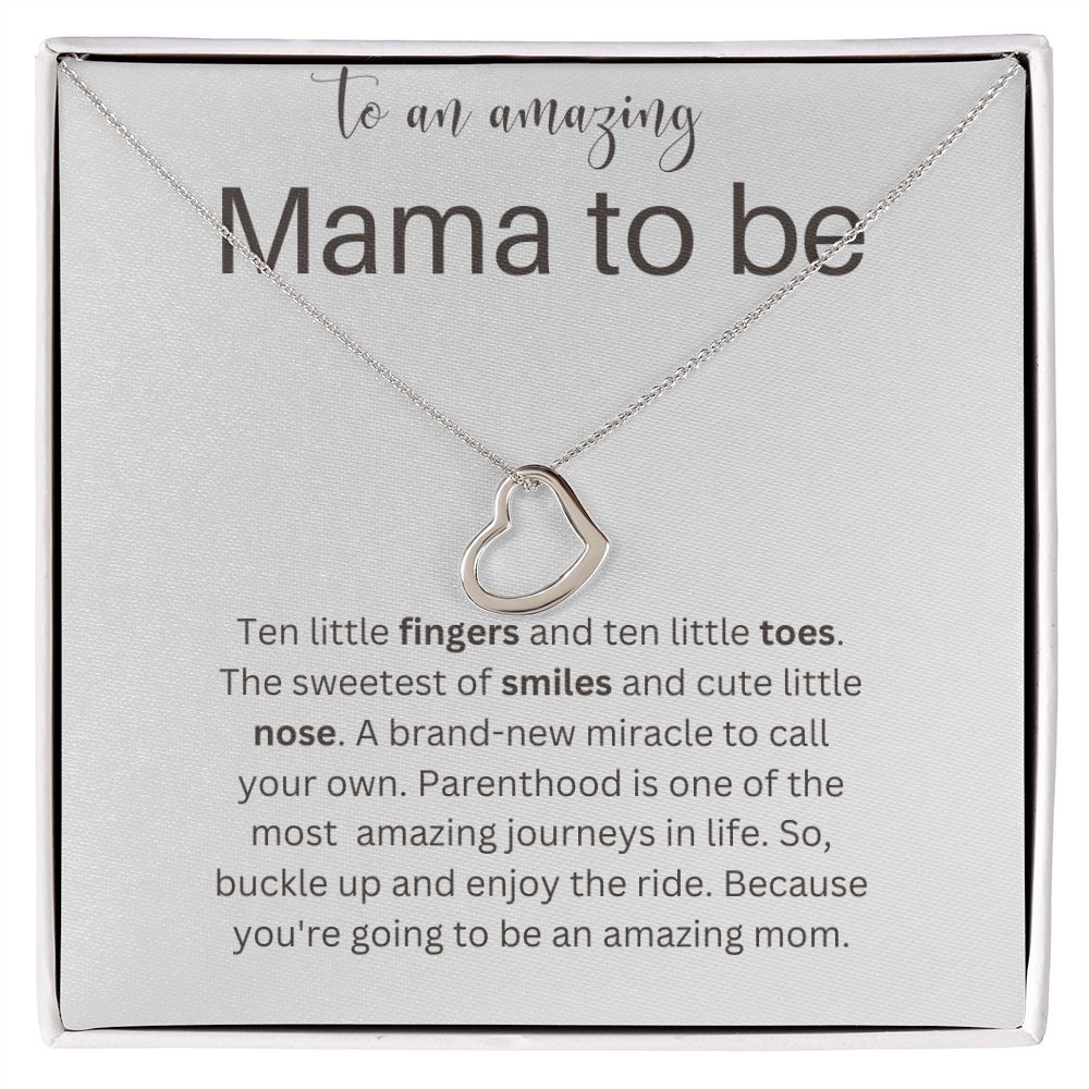 Amazing Mom- Delicate Heart Necklace