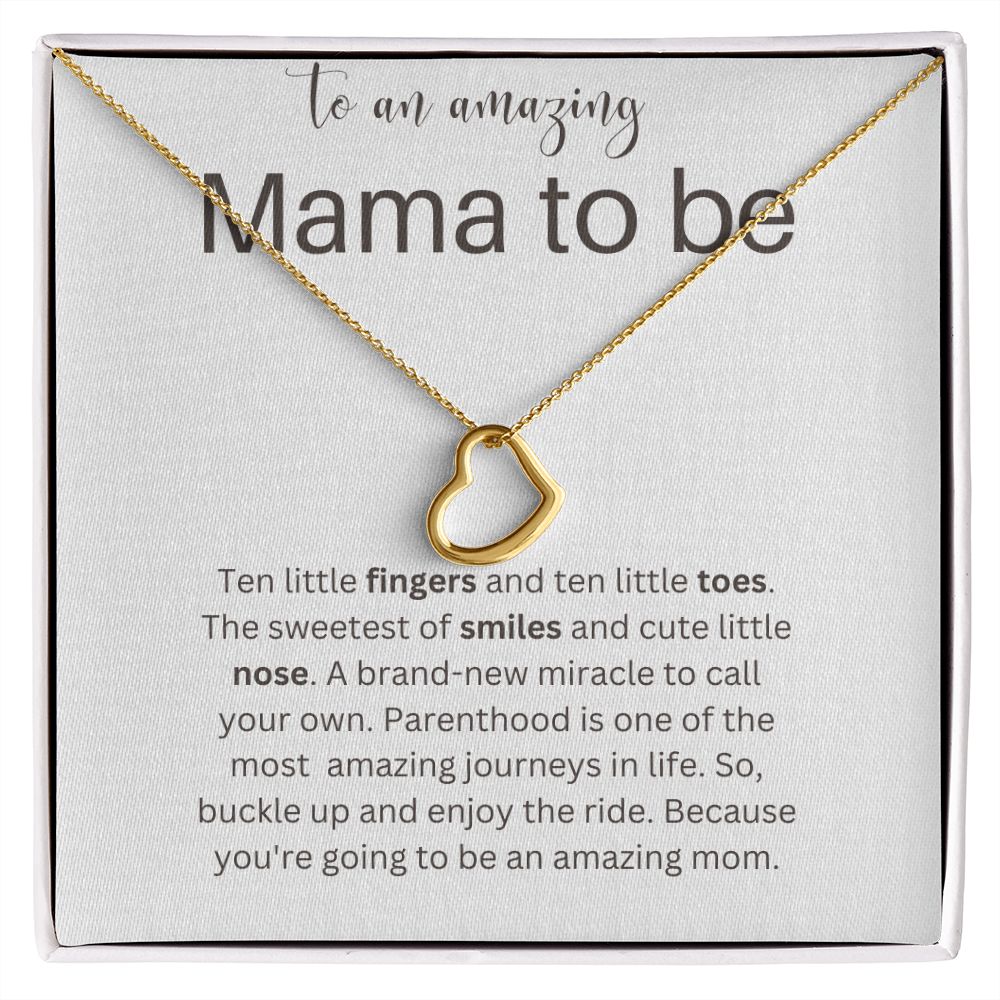 Amazing Mom- Delicate Heart Necklace