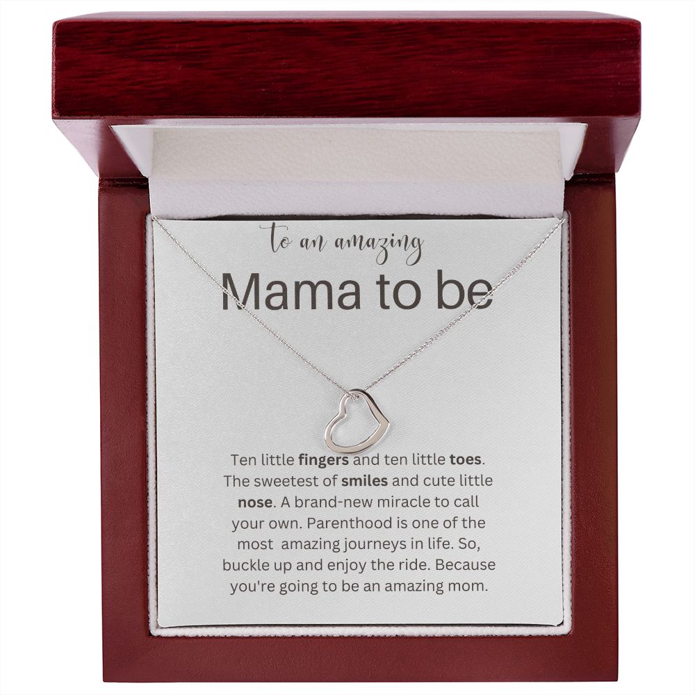 Amazing Mom- Delicate Heart Necklace