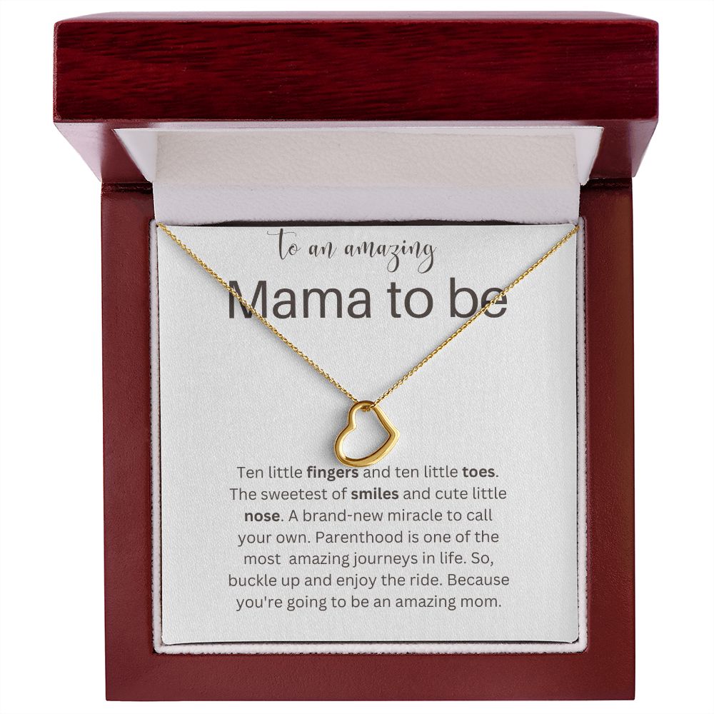 Amazing Mom- Delicate Heart Necklace