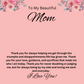 My Beautiful Mom| Thank You- Forever Love Necklace