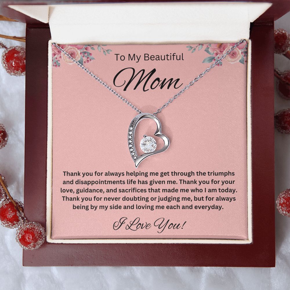 My Beautiful Mom| Thank You- Forever Love Knot Necklace
