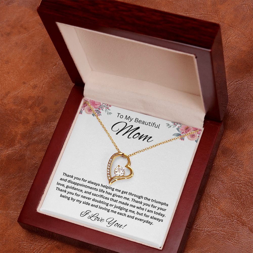 My Beautiful Mom| Thank You- Forever Love Necklace