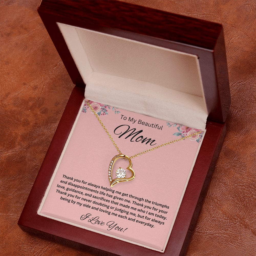My Beautiful Mom| Thank You- Forever Love Knot Necklace