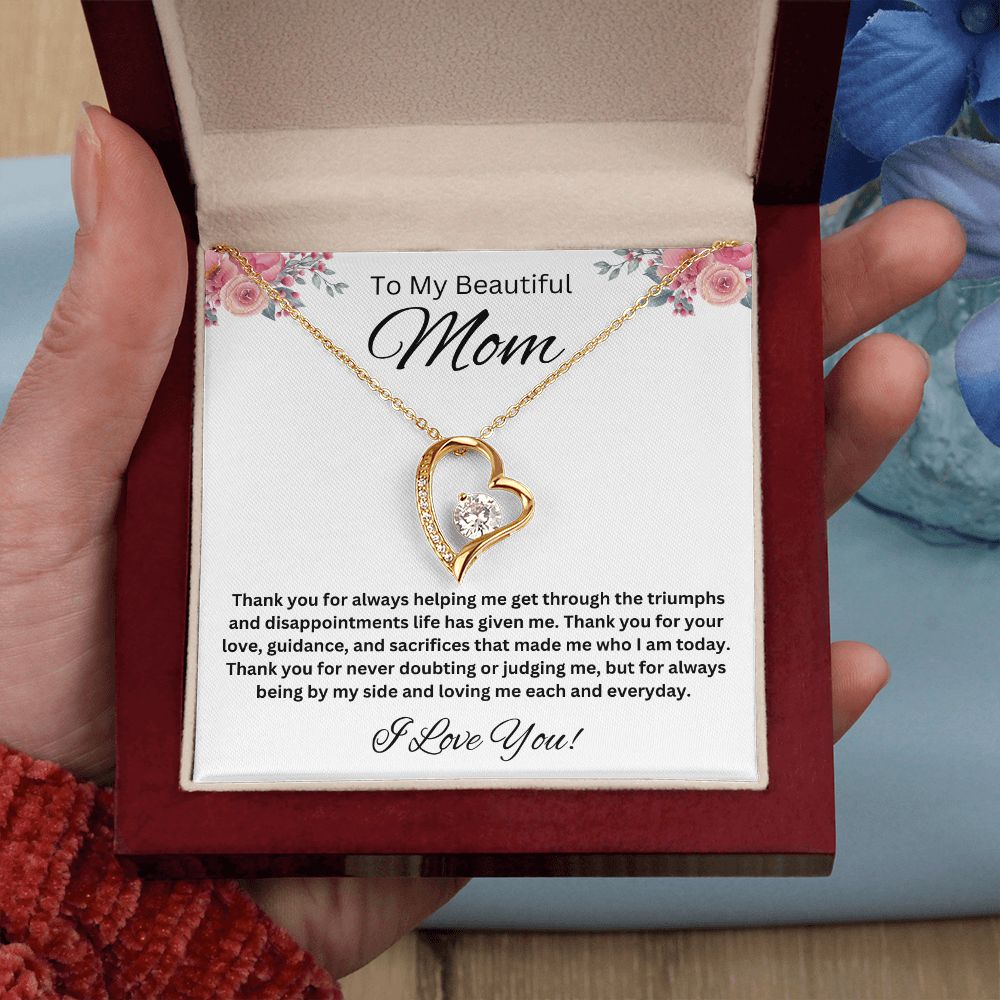 My Beautiful Mom| Thank You- Forever Love Necklace