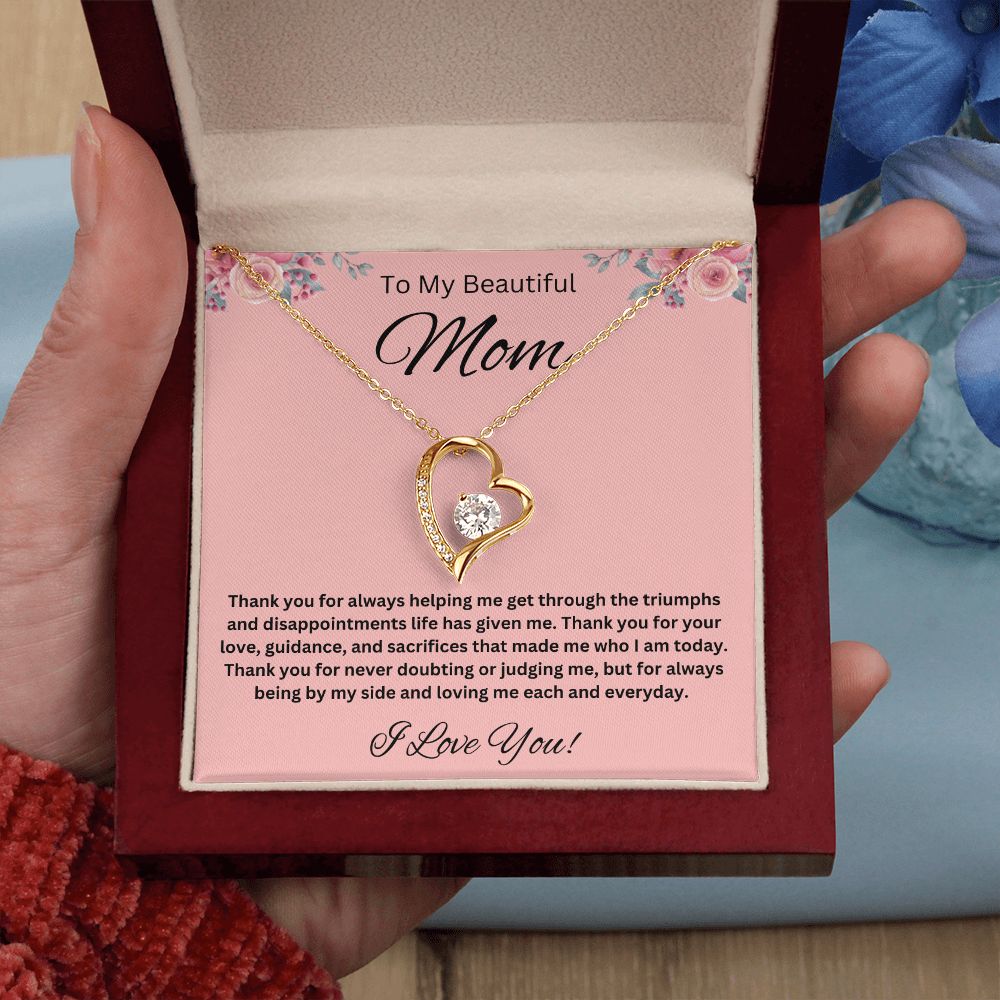 My Beautiful Mom| Thank You- Forever Love Knot Necklace