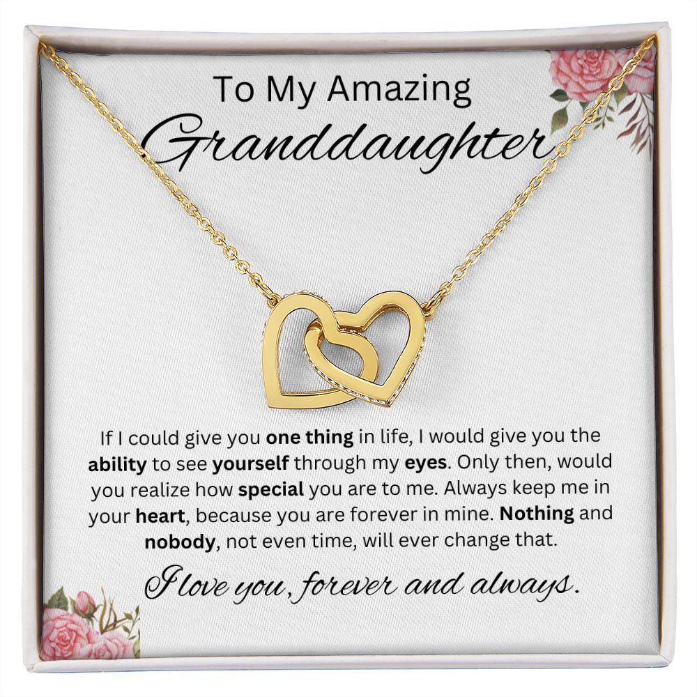 My Amazing Granddaughter |Always & Forever- Interlocking Heart Necklace