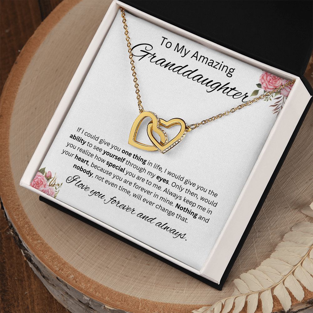 My Amazing Granddaughter |Always & Forever- Interlocking Heart Necklace